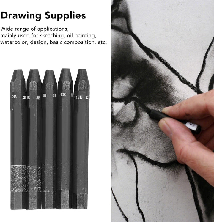 HEEPDD Graphitstab, Zeichenpulvergraphitstäbe für Aquarellfarben
