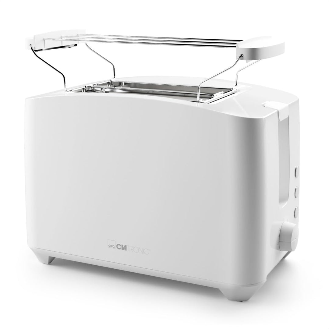 Clatronic® Toaster 2 Toastschlitze | Toaster mit Brötchenaufsatz | Toaster 2 Scheiben mit Liftfunkti