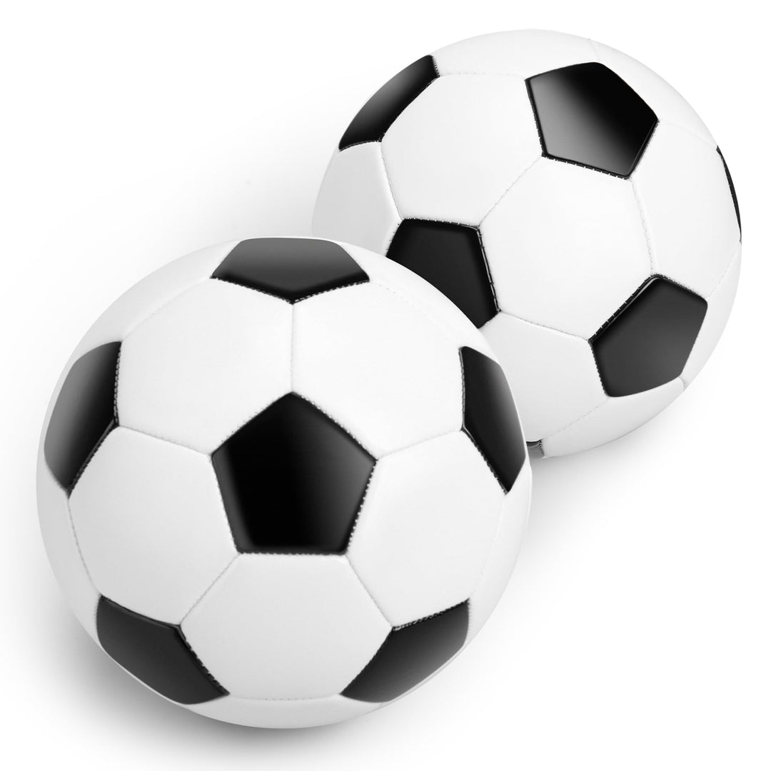 U&amp;C Planet 2 Packung Training Fussball Grösse 5 Bälle Premium PVC Lederball für Training &amp; Spiele be