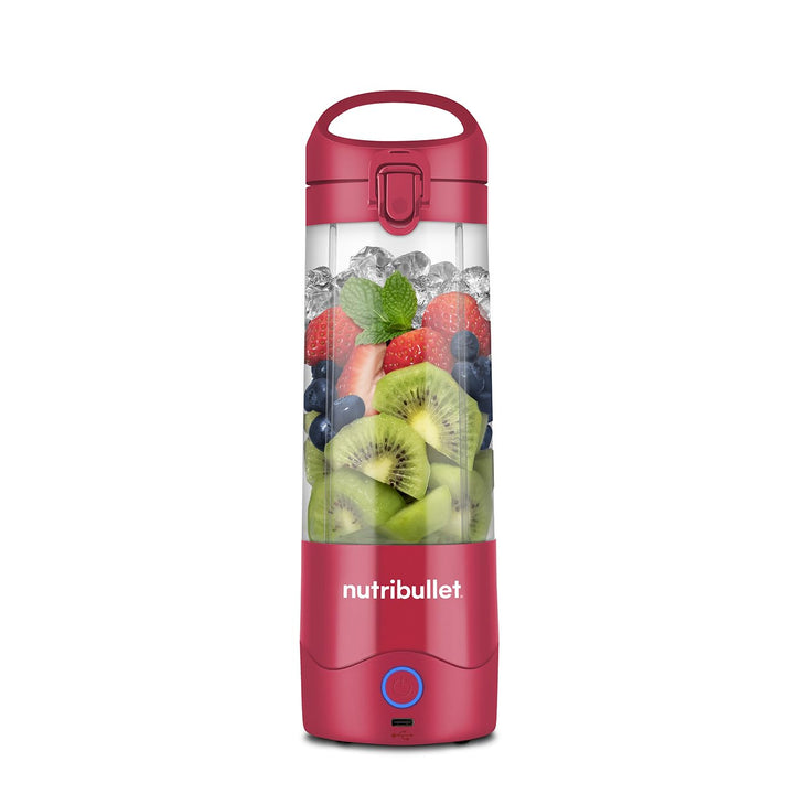 nutribullet Tragbarer Mixer in Magenta – leistungsstarke Extraktorklinge, 475-ml-Tasse, To-Go-Deckel