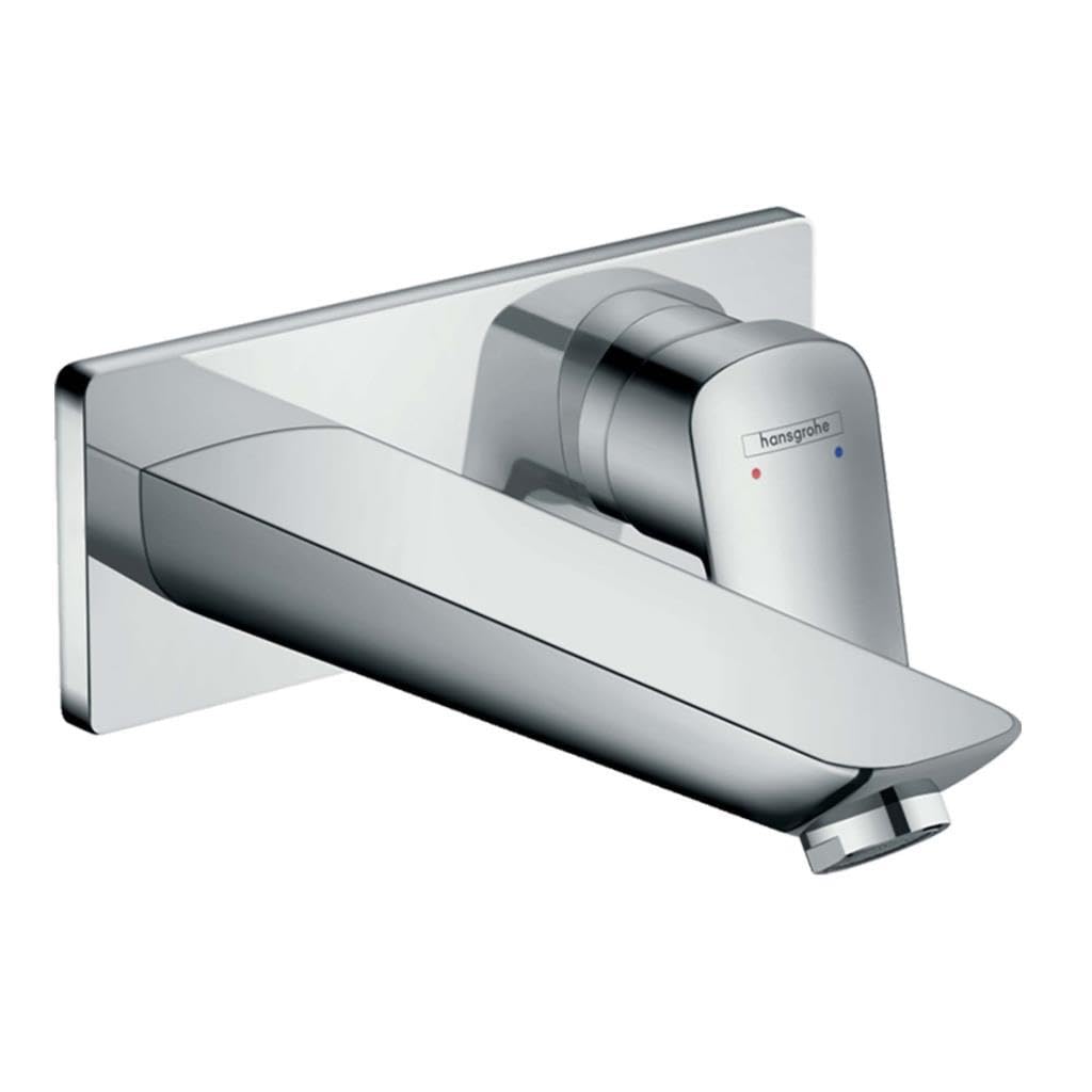 hansgrohe Wasserhahn Logis Unterputz (wassersparende Armatur, Auslauf Länge 195mm, Wandmontage) Chro