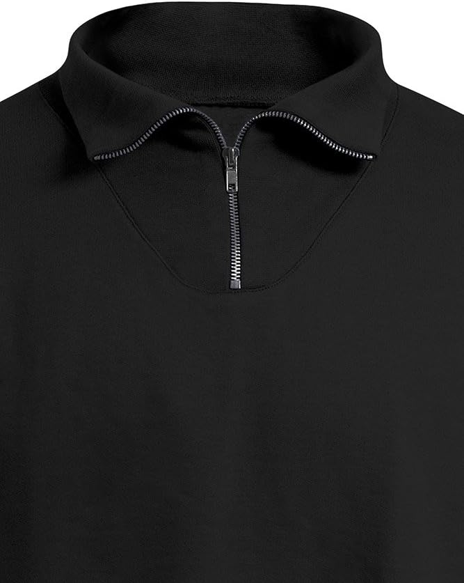 Troyer Sweatshirt Herren, Schwarz, XL
