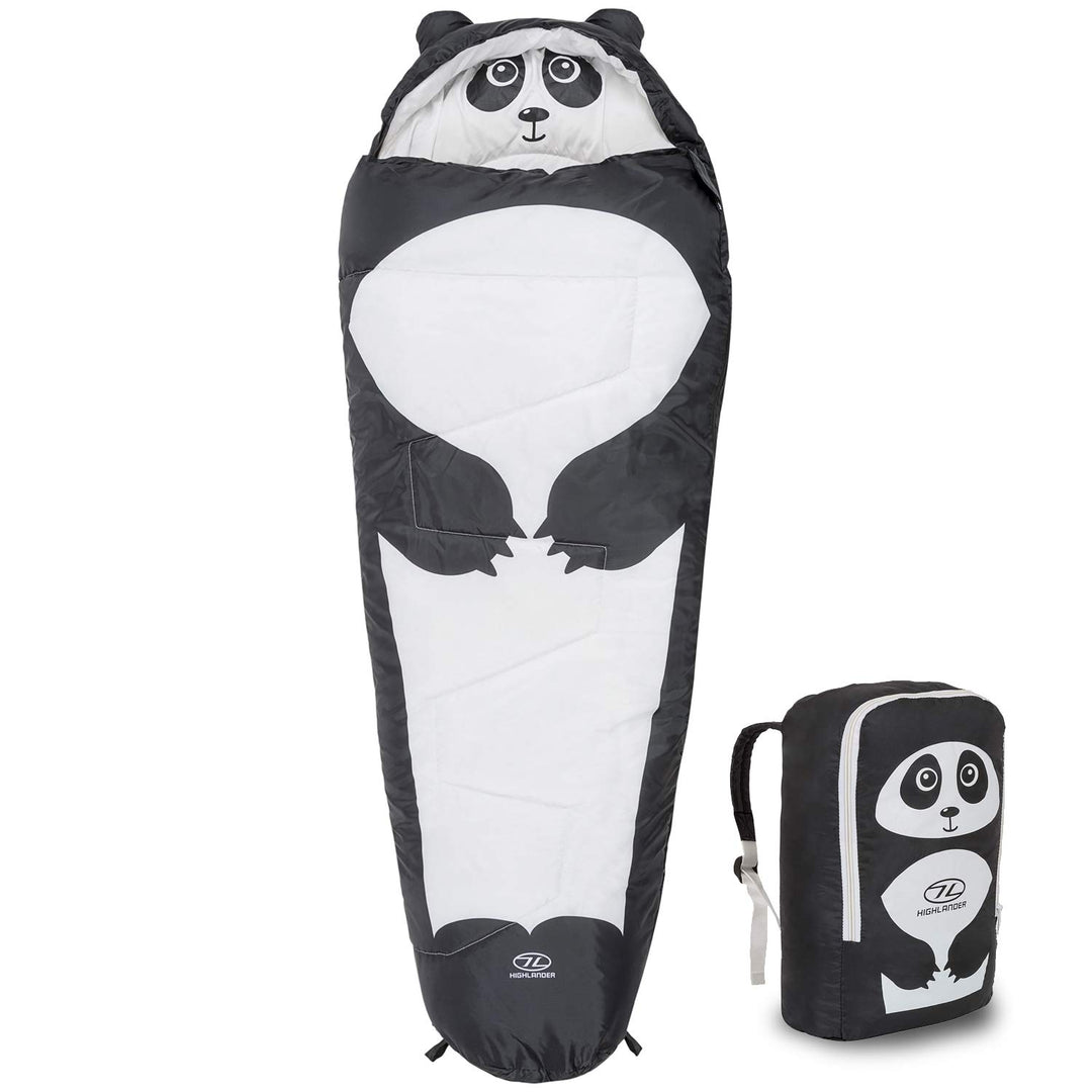 K New Highlander Kinder-Schlafsack, Unisex, Creature Schwarz/Panda, Schwarz/Panda
