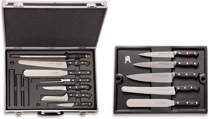 F. DICK Kochkoffer Bristol 12-teilig (Messer-Set mit Koffer, inkl. Kochmesser + Kochwerkzeug/Zubehör