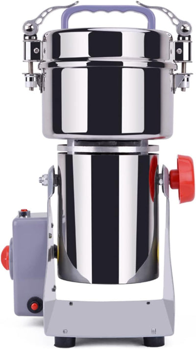 800g Elektrische Getreidemühle, 2400W Schrotmühle Getrocknete, Rostfreier Stahl Maschinenmühle mit Ü