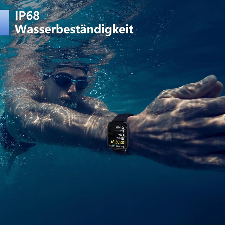 Smartwatch Damen mit Telefonfunktion, Alexa eingebaute 1.8'' Fitnessuhr Damen mit Herzfrequenz, SpO2