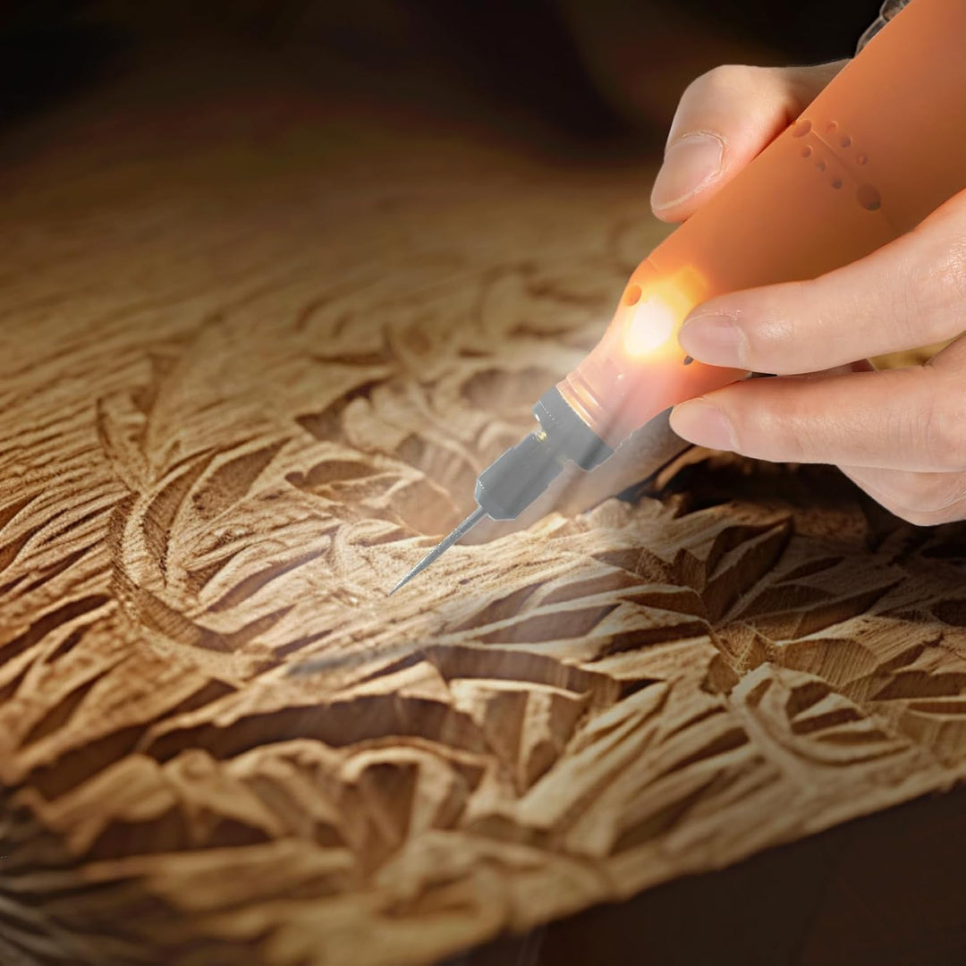 Carehabi Multifunktionswerkzeug Akku, mit LED-Licht, 3 Gang Graviergerät(5000-15000rmp),3.7v Mini Dr