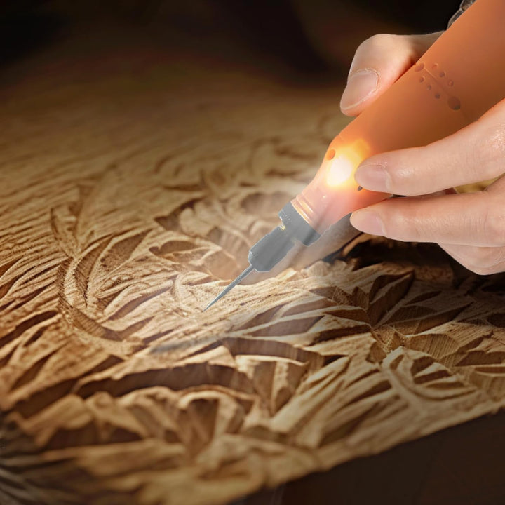 Carehabi Multifunktionswerkzeug Akku, mit LED-Licht, 3 Gang Graviergerät(5000-15000rmp),3.7v Mini Dr