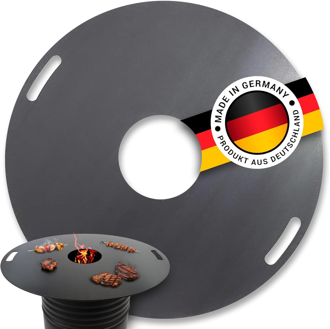 A. Weyck Tools Feuerplatte 80cm 5mm für Feuertonnen Grillplatte Plancha Grillring #02