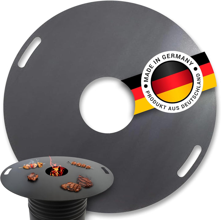 A. Weyck Tools Feuerplatte 80cm 5mm für Feuertonnen Grillplatte Plancha Grillring #02