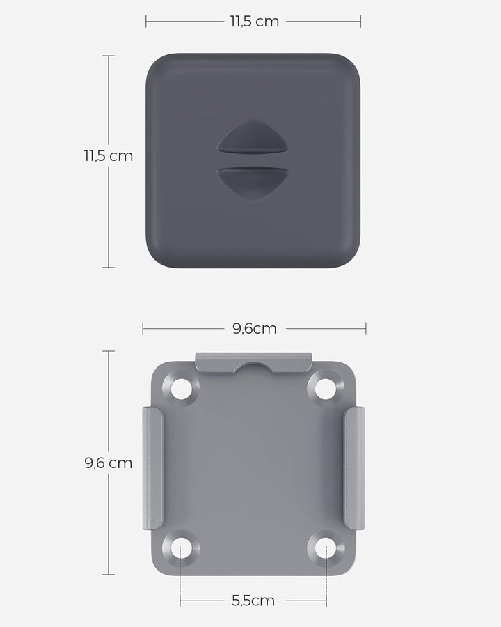 home Trends Bodenhalterung für Seitenmarkisen Metallplatte mit Kunststoff-Deckel Stahl anthrazit, Me