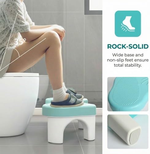 Toilettenhocker für Erwachsene, Badezimmerhocker für Komfortables und Gesundes Stuhlgang, 40x20x13.4