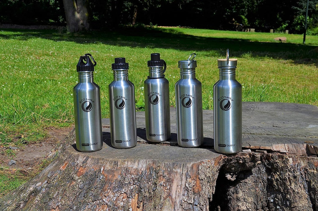 1,0 Liter trekkaTANKA™ Edelstahl Trinkflasche von ECOtanka mit Reduzier-Verschluss, Nachhaltige Trin