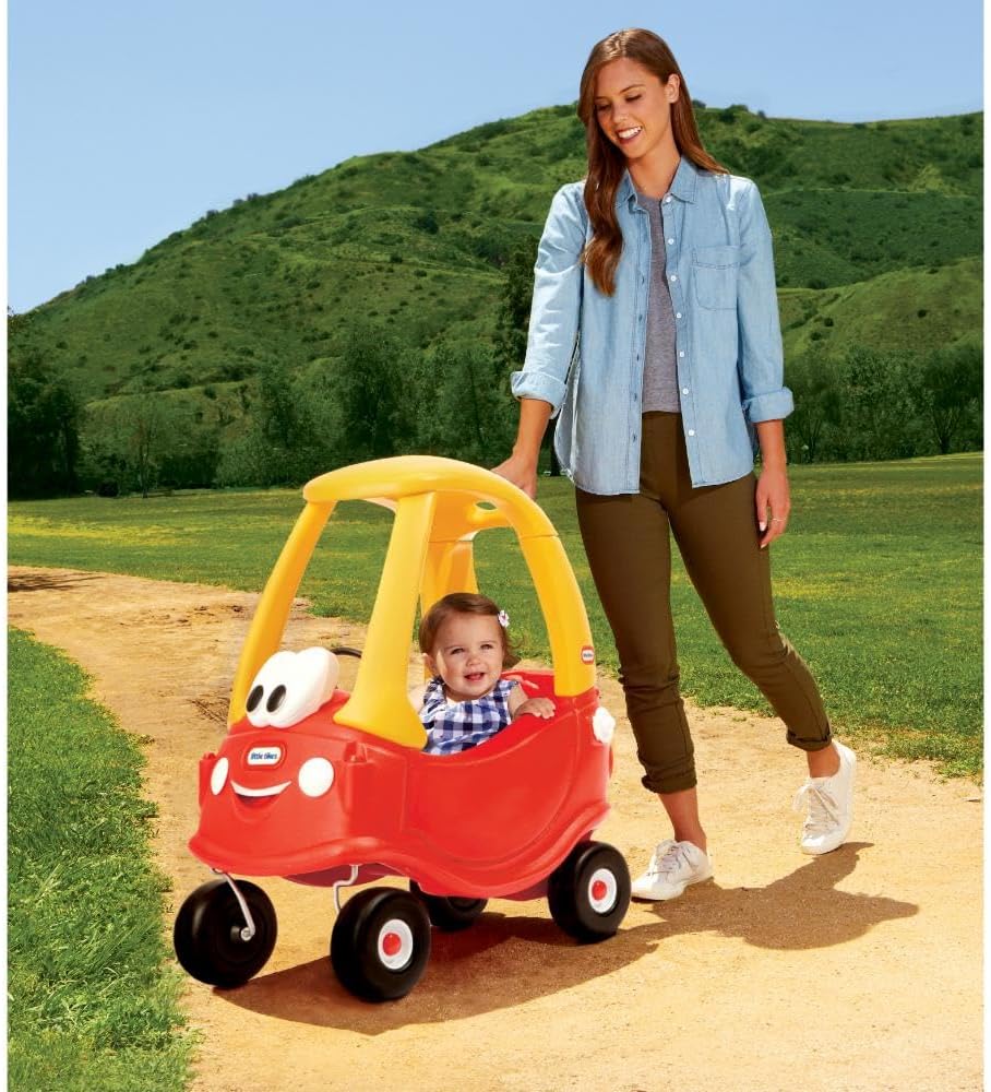 Little Tikes 612060E5 Cozy Coupe Car-Kids Ride-On Rutschfahrzeug, Mini Schiebe-Auto mit echter Hupe,