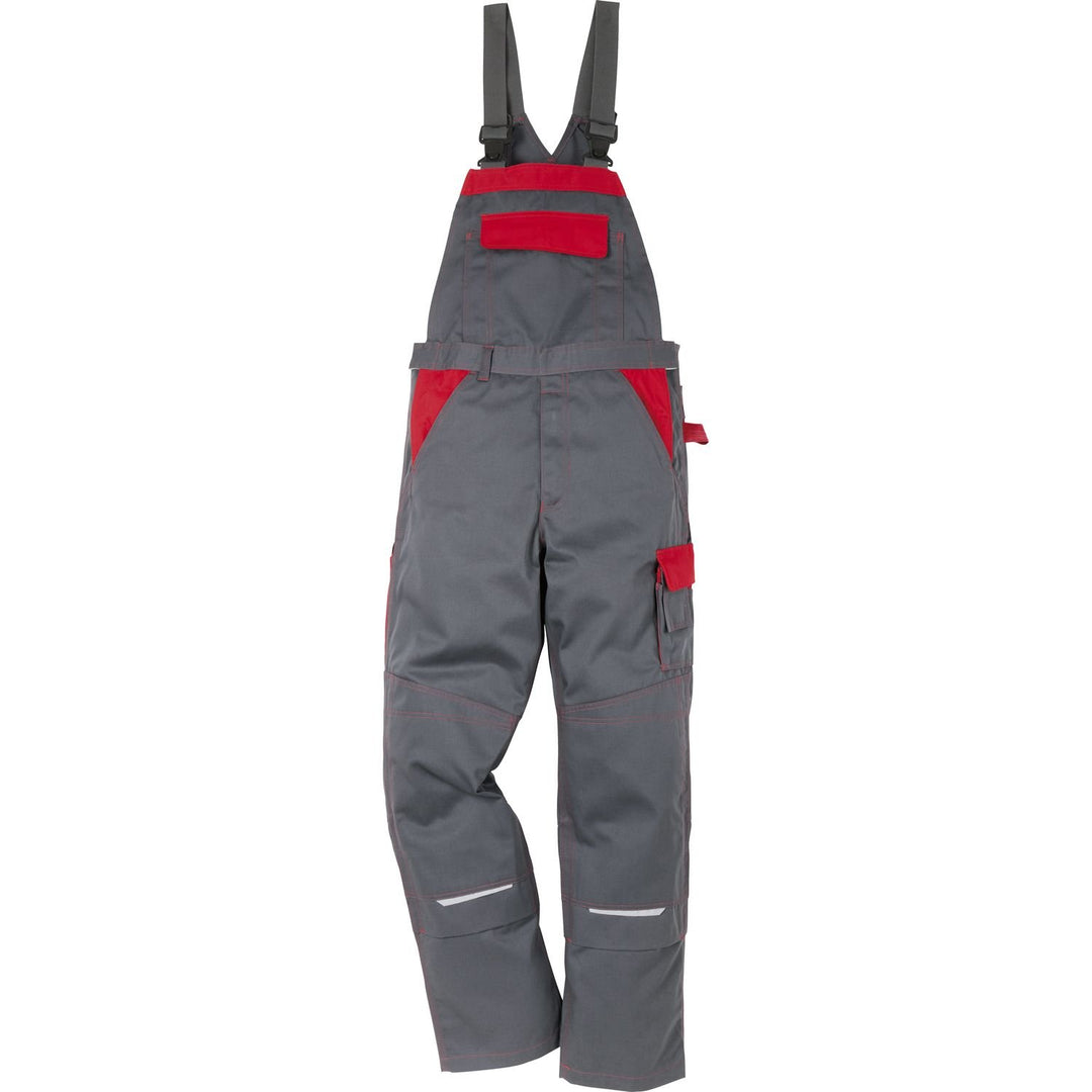 FRISTADS Kansas Icon Latzhose 48, grau/rot