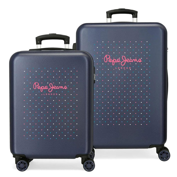 Pepe Jeans Molly Kofferset Mehrfarbig 55/68 cms Hartschalen ABS Kombinationsschloss 104L 4 Doppelräd