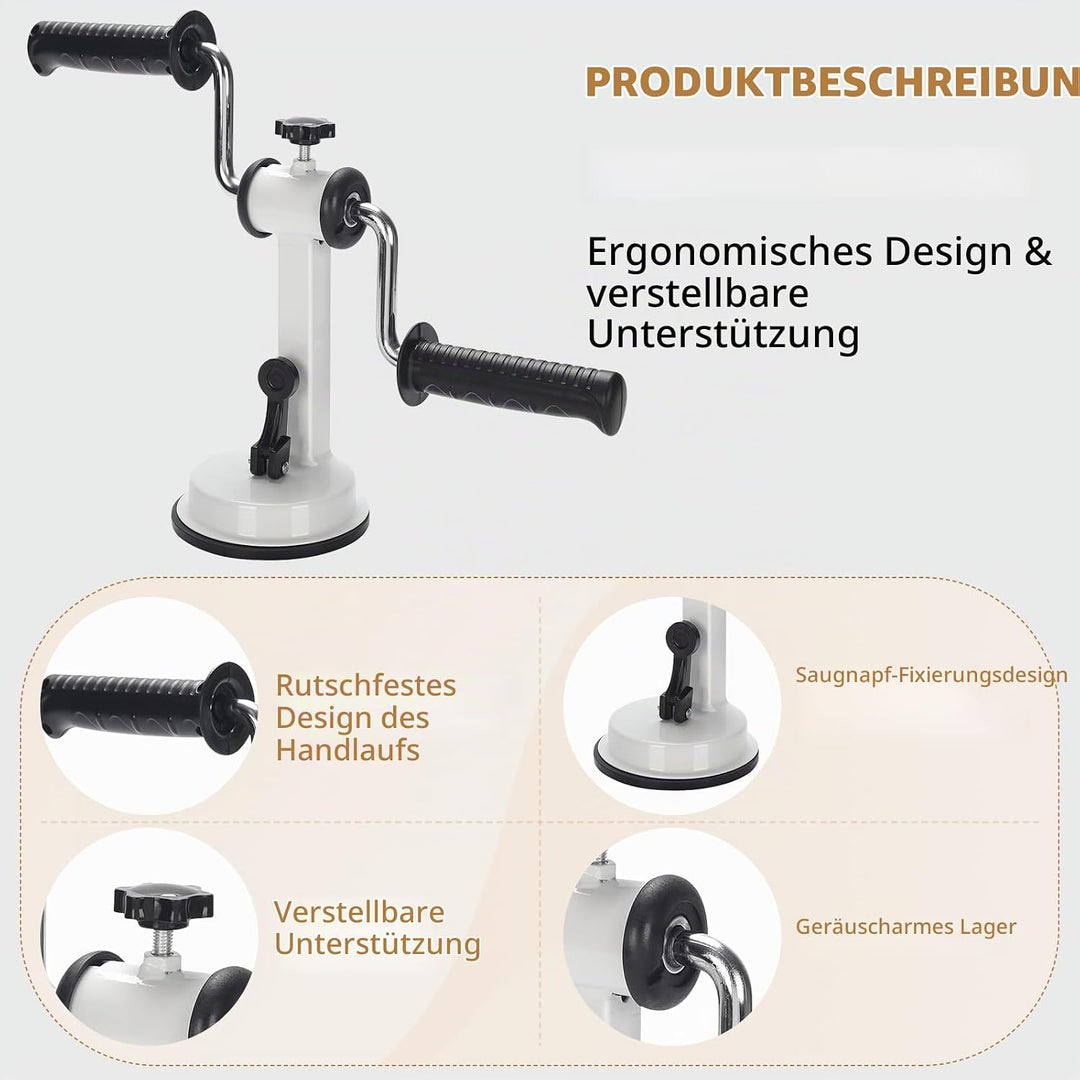 Armtrainer für Physiotherapie, Mini Heimtrainer, Armdrücken Trainer Exerciser, Tragbare Armrotations