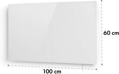 Klarstein Crystal Wall Infrarotheizung Elektroheizung Heizstrahler, 100 x 60 cm, 600 Watt, Wandinsta