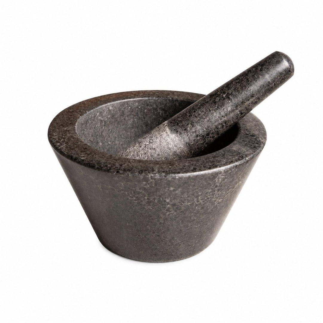 Boska Mörser Herbs/robuster Look/Spülmaschinenfest/Granit/Schwarz / 175 x 175 x 100 mm
