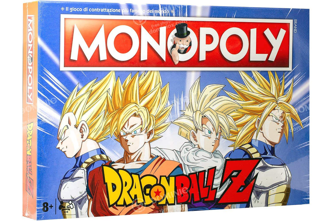 Winning Moves Dragon Ball Z Monopoly Brettspiel - Italian Edition (2-6 Spieler, Ab 9 Jahren), Dragon