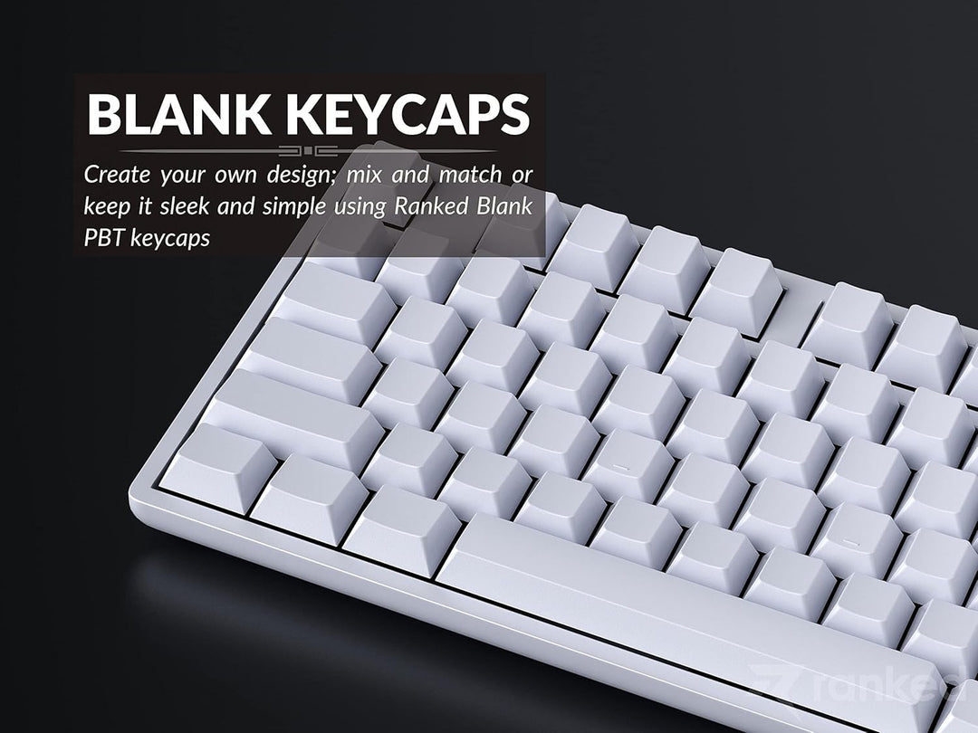 Ranked Leeres Premium-Tastenkappen-Set | 1,4 mm Dickes PBT | Cherry-Profil für Mechanische Tastatur