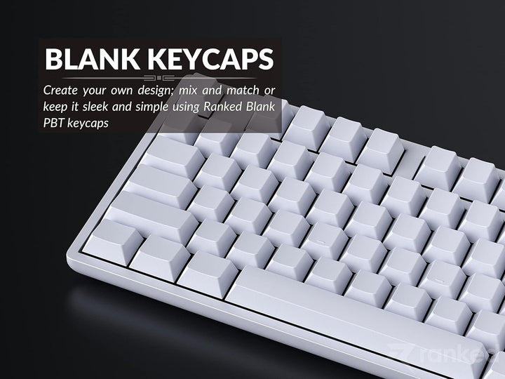 Ranked Leeres Premium-Tastenkappen-Set | 1,4 mm Dickes PBT | Cherry-Profil für Mechanische Tastatur