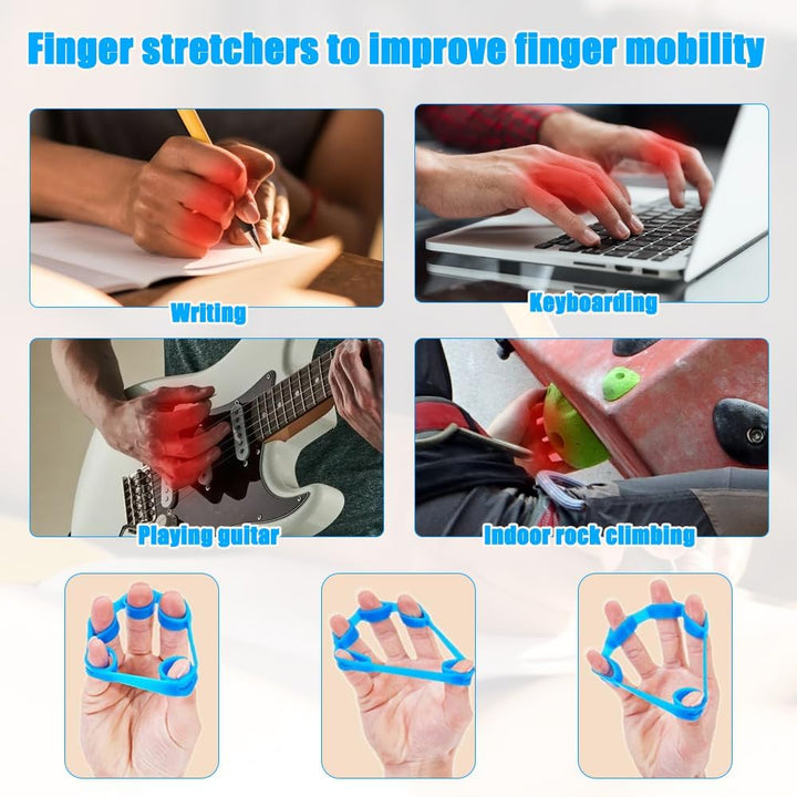 Fingertrainer Handtrainer Ball Set, 11 Stück Handtrainer Fingertrainer Ball Weich mit 3 Stärken für