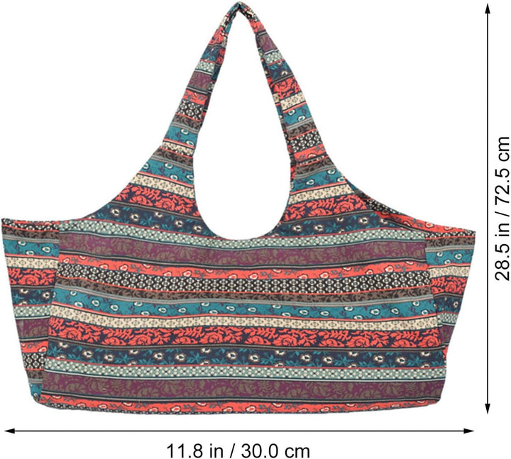 Cabilock Grosse Ethno Canvas Yoga Tasche mit Druck Leichte Sport Sling Bag Extra Grosses Fassungsver