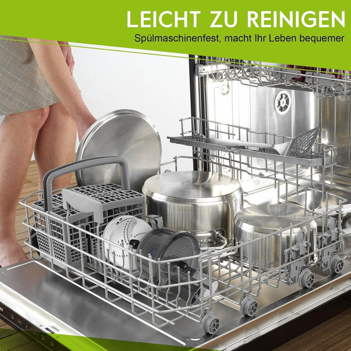Gemüseschneider für TM5, TM6, TM31 - Gemüsehacke & Reibe, Elektrischer Gemüsefahrer Edelstahl & ABS,