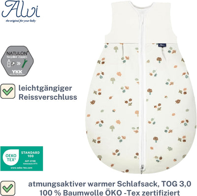 Alvi Baby Mäxchen Thermo Schlafsack | Baby-Schlafsack ohne Ärmel | Winterschlafsack | Alvi Aussensac