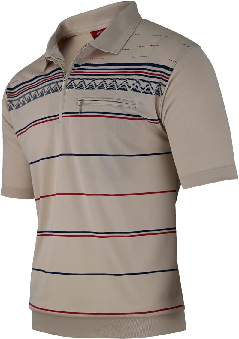 Soltice Herren Polo Shirts Kurzarm, Gestreifte Polohemden mit Brusttasche, Blousonshirts, T-Shirt au