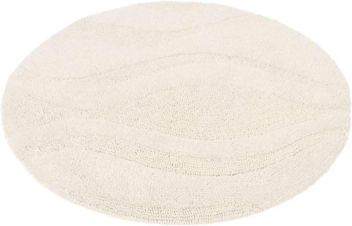 RugVista Badematte Breeze, ∅ 70 cm, Rund, Mittelflor, Anti-Rutsch, Moderner Badteppich, Maschinenwas
