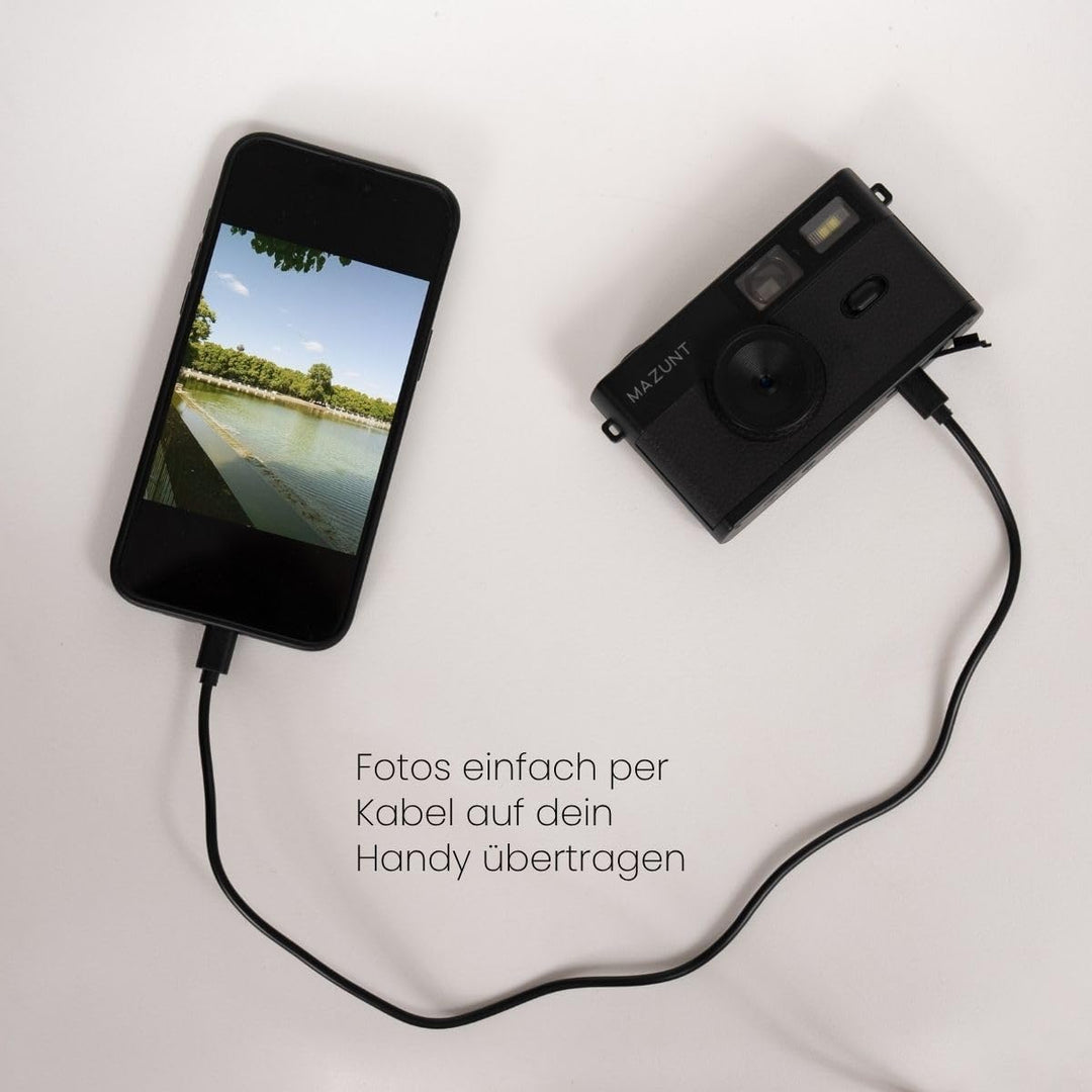 Retro Digitalkamera, 12 MP, bildschirmfreie Kamera inkl. SD-Karte Beige, Beige
