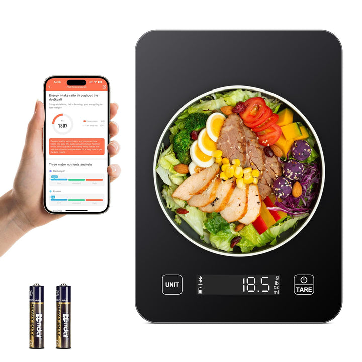 Küchenwaage Digital,Präzise digitale Waage für Ernährung mit LCD Display, mit App Smart Scale,für an