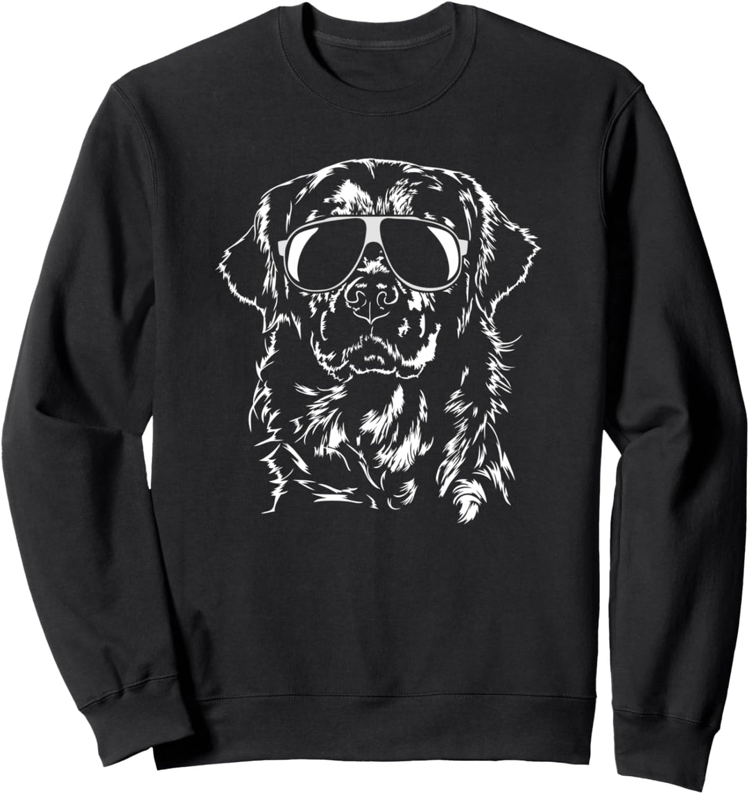 Lustiger Golden Retriever cool Sonnenbrille Hund Hunde Sweatshirt