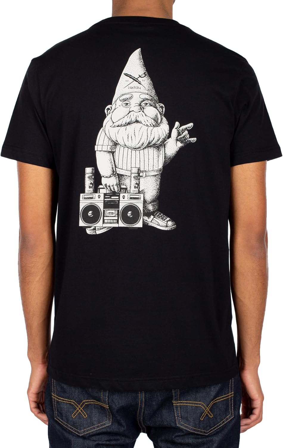 IRIEDAILY Garden GNOME T-Shirt Herren S Schwarz, S Schwarz