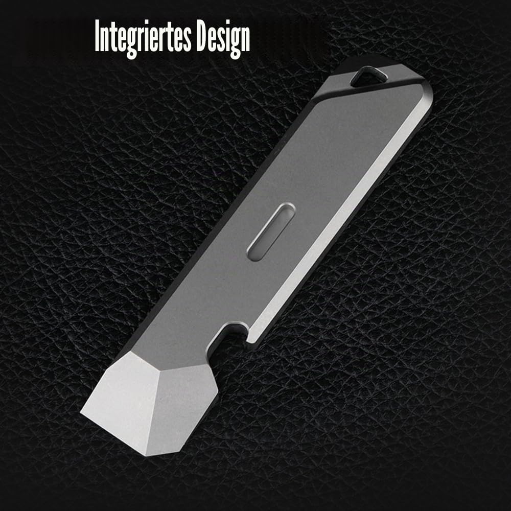 Mini Hebelstange, Multitool Hebelstange aus Titanlegierung mit Flaschenöffner Funktion EDC Gear Schl