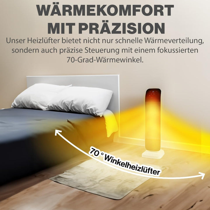 Clatronic Keramik-Heizlüfter HL 3763, Heizung und Ventilator, Elektroheizung für Badezimmer/Wohnmobi