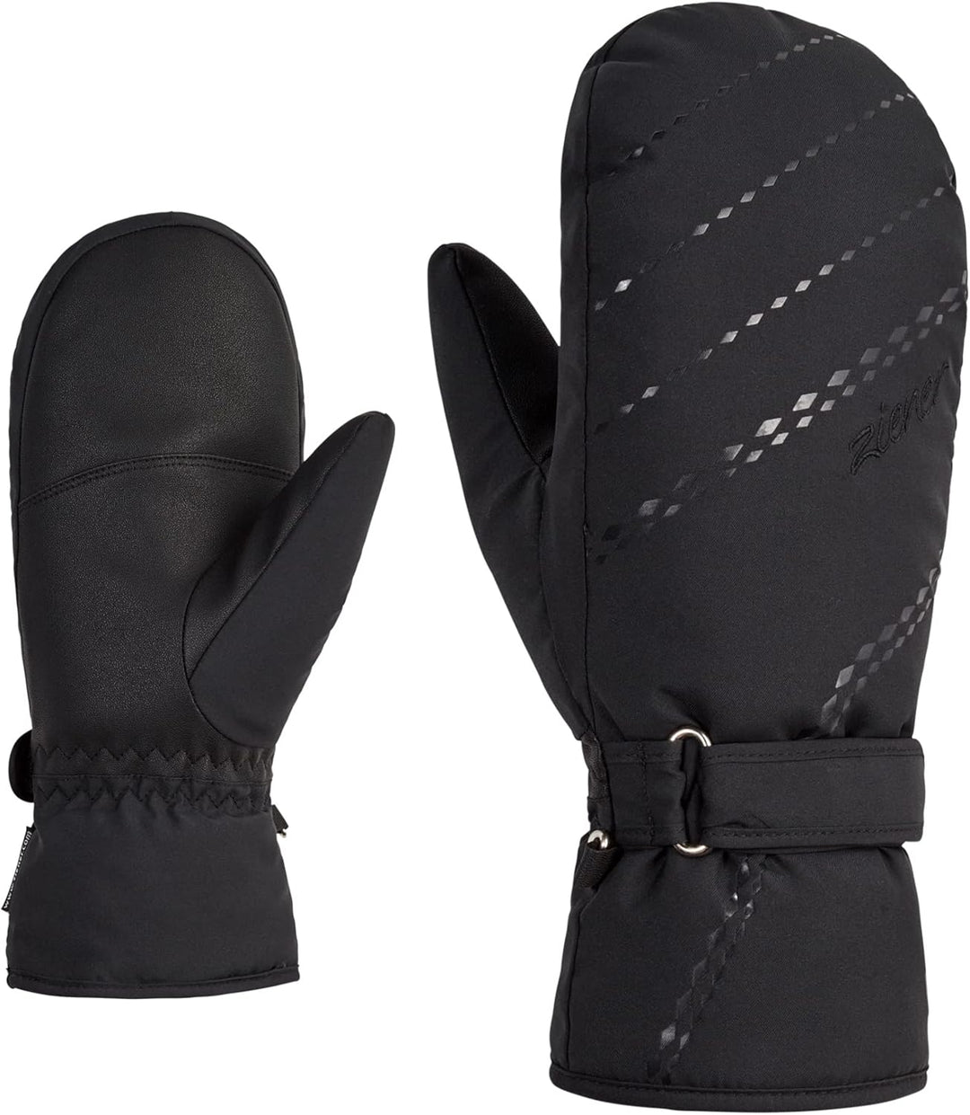 Ziener Damen Korvana Ski-Fäustling/Wintersport | warm, atmungsaktiv 6 Schwarz, 6 Schwarz