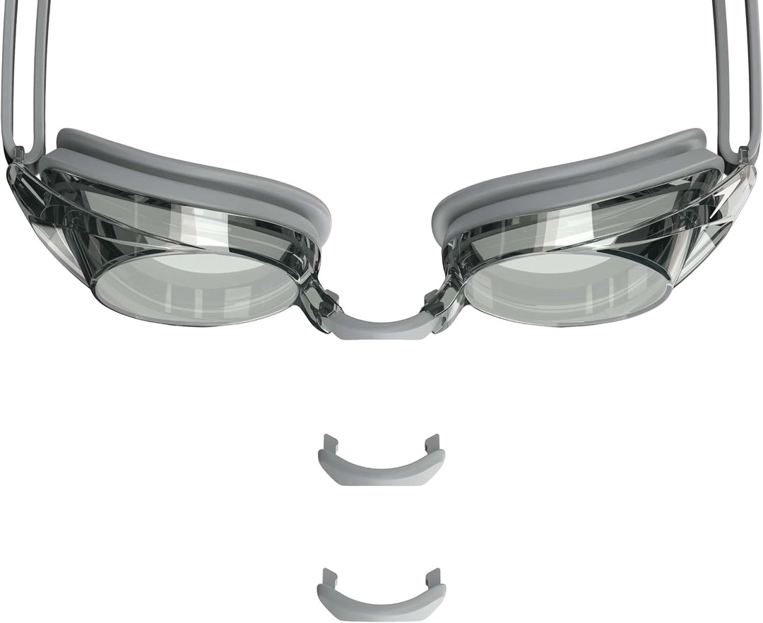 Speedo Vanquisher 2.0 Mirrored Swim-Swimming Racing Goggles-Silver Anti-Fog New