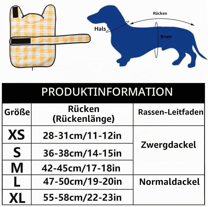 Geyecete Hunde Regenmantel,Einstellbar Wasserdicht Hundejacke für Dackel,Regenmantel mit reflektiere
