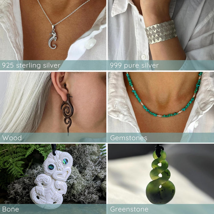 81stgeneration Unisex Geschnitzter Knochen Gravierter Maori Dreifach Koru Toki Anhänger Halskette