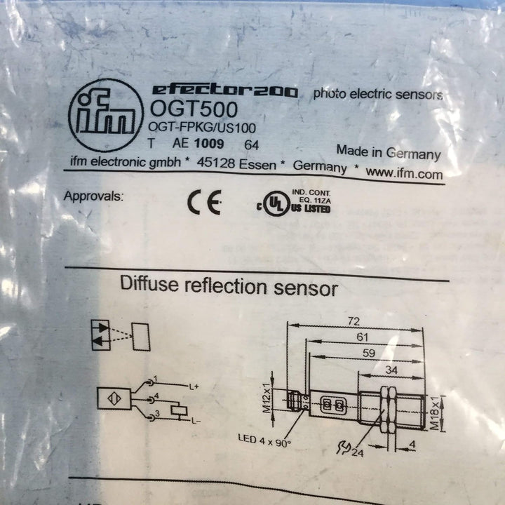 OGT500 Reflexlichttaster M18 IFM OGT500
