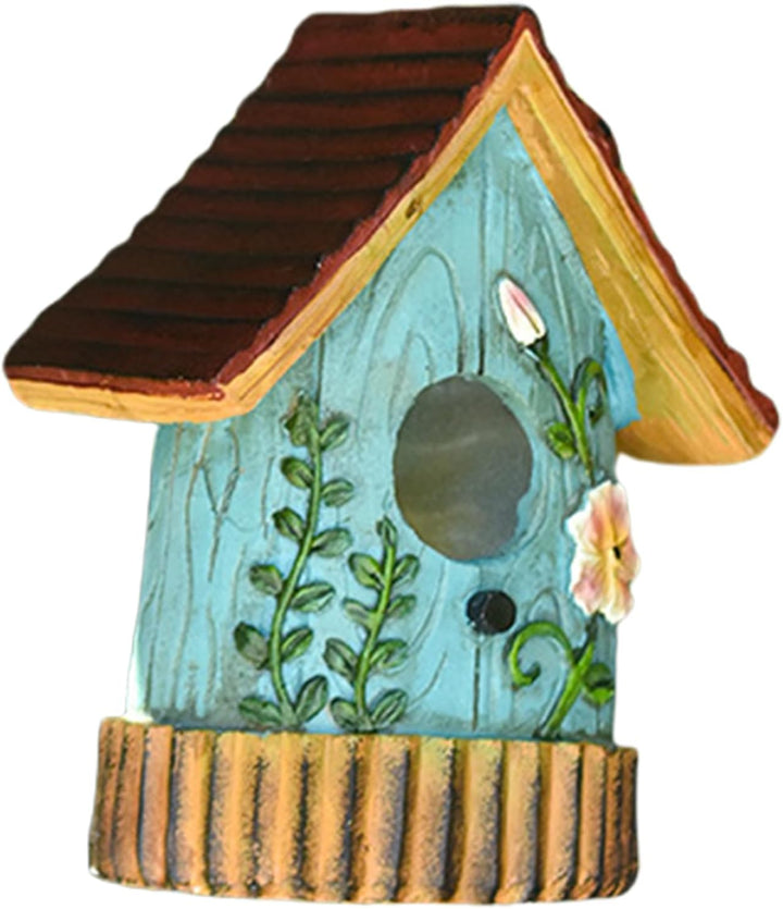 Ausserhalb von Vogelhäusern, Vogelhaus für Baum,Harz handgeschnitztes Vogelhaus - Bunte Nistkiste, G