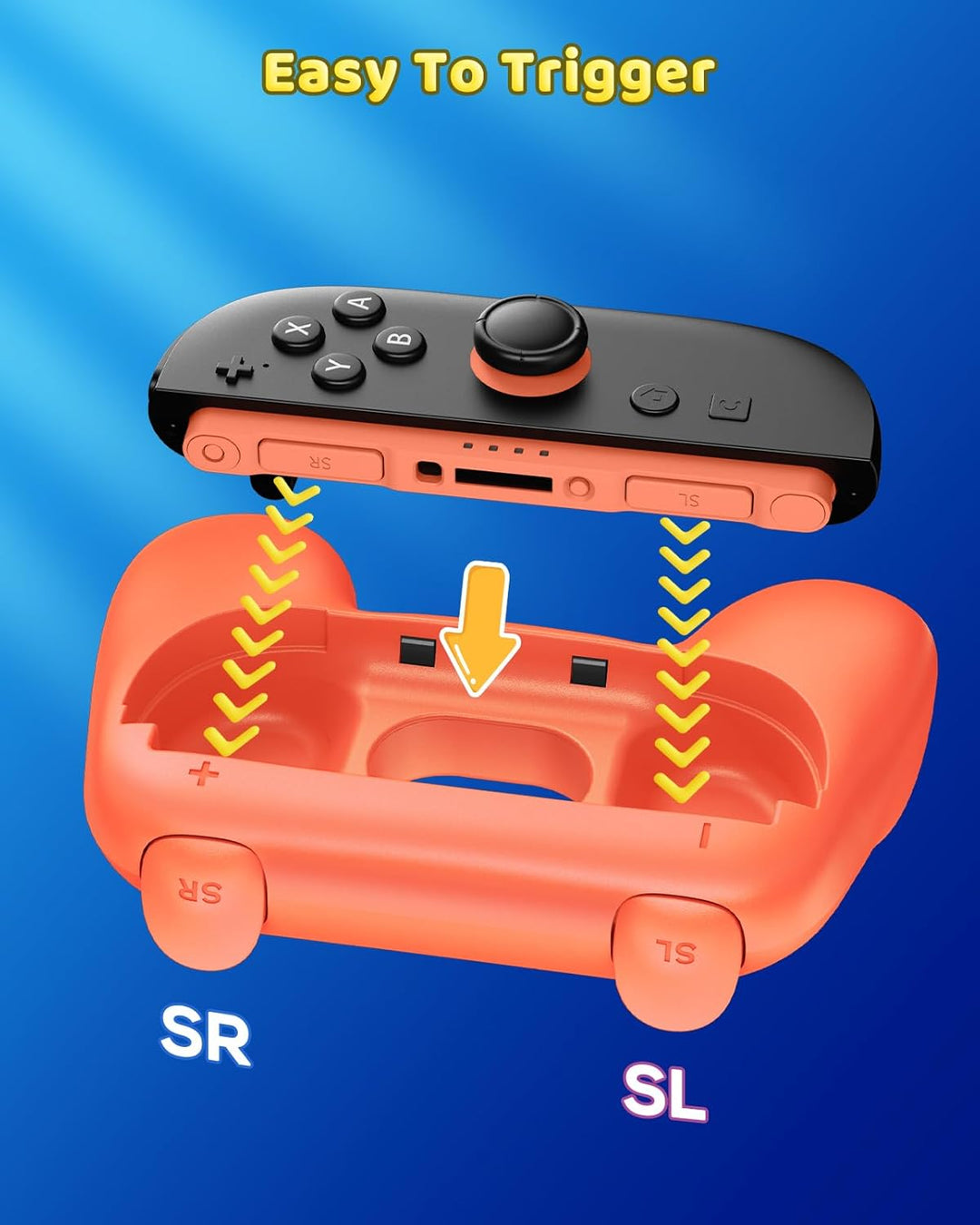FYOUNG 2-Grössen Griffe Halterung für Nintendo Switch 2/1 & Switch OLED - Grosse und Kompakte Famili