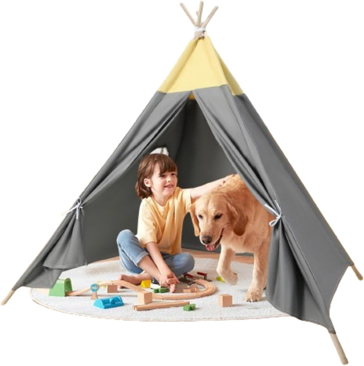 Lifemaison Tipi Zelt Kinder,Spielzelt Tippi Kinderzelt Kinderzimmer Teepee Indianerzelt Outdoor Indo