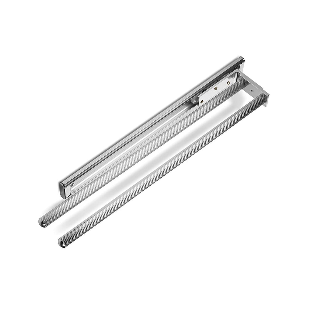SOTECH Aluminium Handtuchhalter TED 2-armig Chrom poliert (450-730 mm, ausziehbar, drehbar) Teleskop