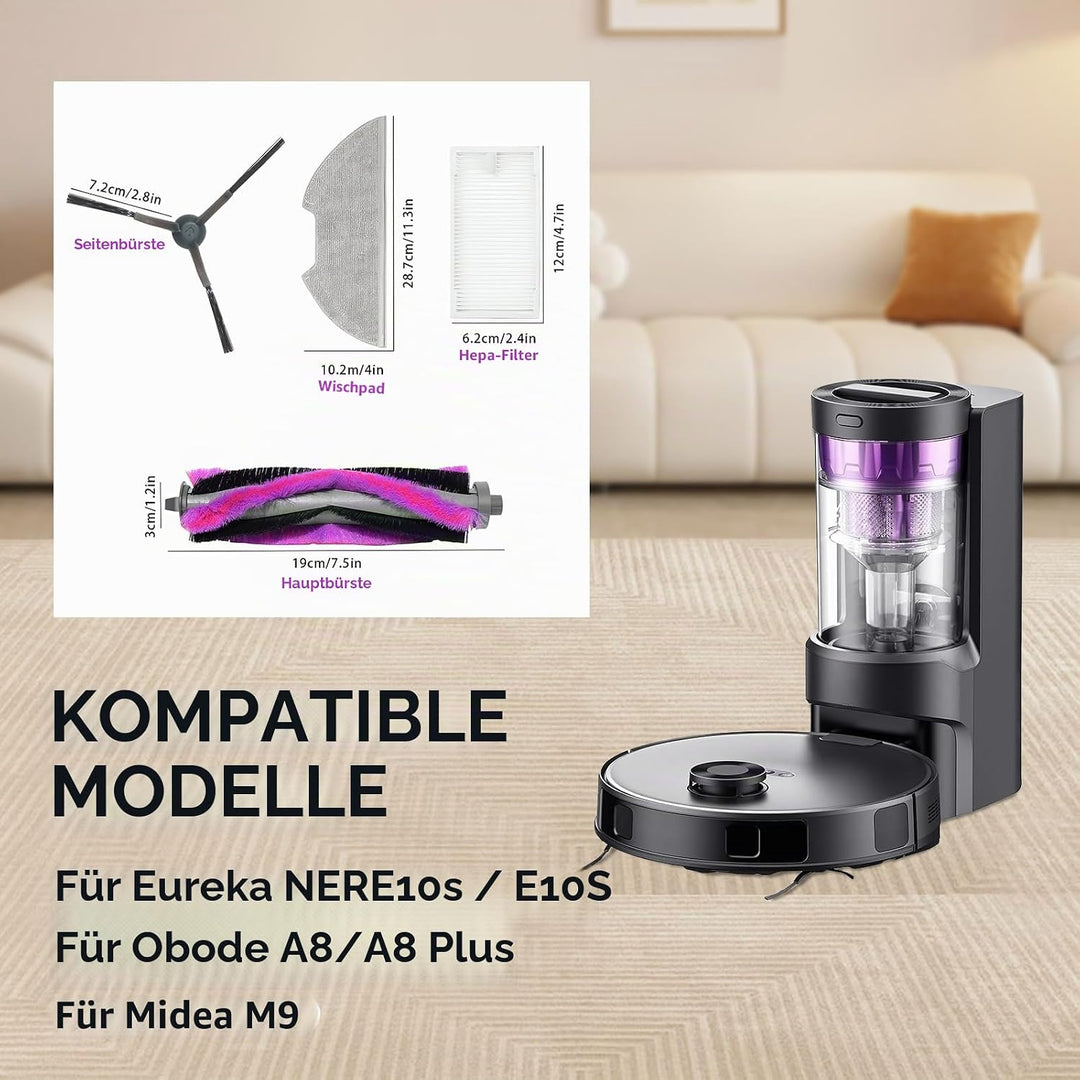Ersatz-Zubehör für Eureka NERE10s E10S, für Obode A8 A8 Plus, für Midea M9 Roboter-Staubsaugerteile,