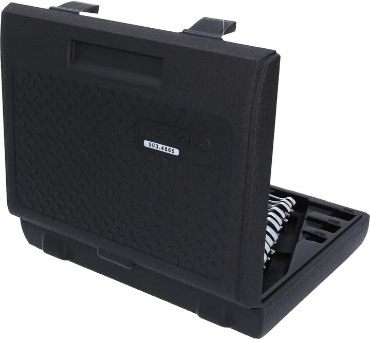 KS Tools 503.4865 GEARplus Gelenk-Ratschenringmaulschlüssel-Satz, 12-tlg.feststellbar