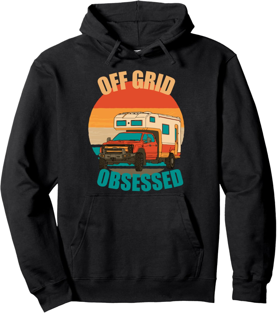 Strassencamping Off Grid Besessen RV Retro Pullover Hoodie